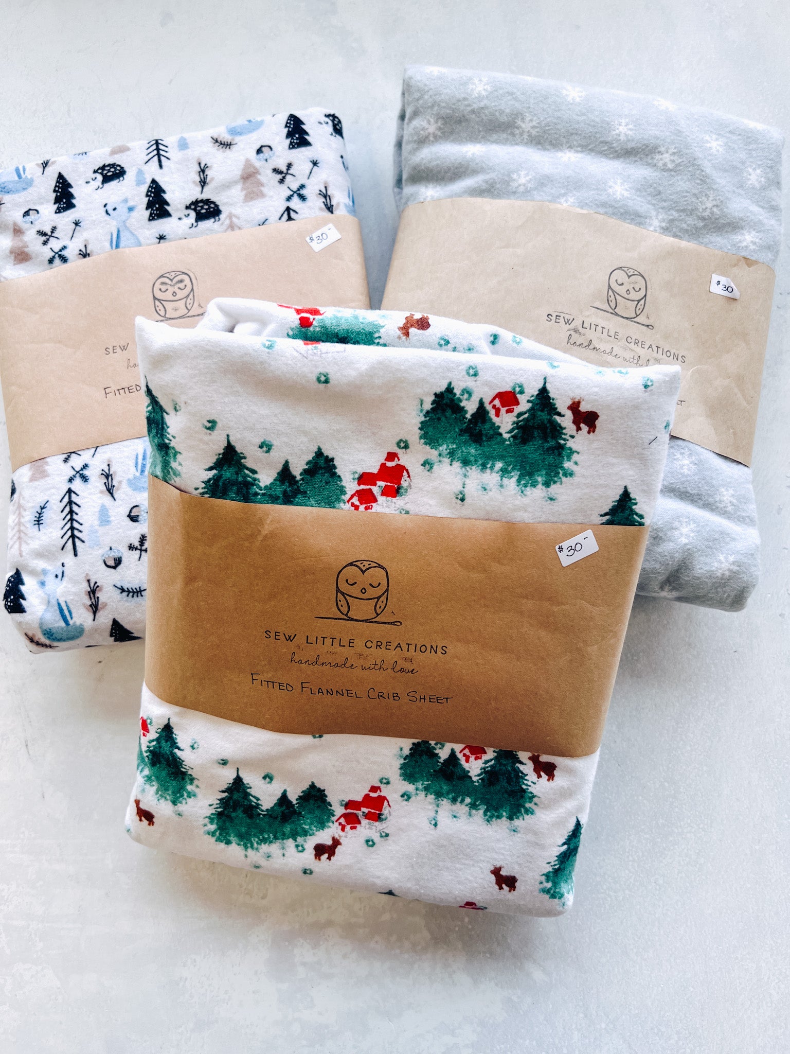 Christmas Pattern Crib Sheet