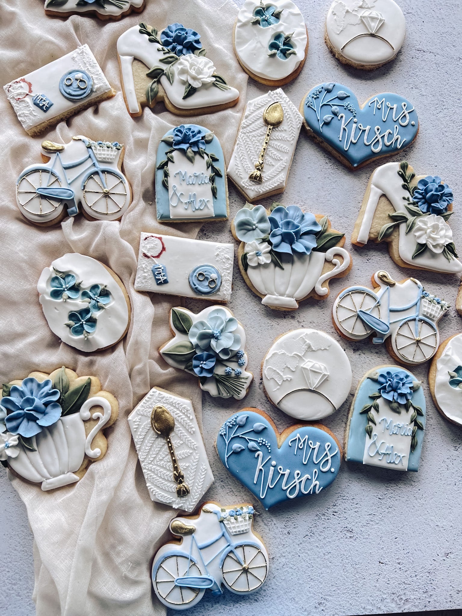 Blue Tea Party | Bridal Shower Cookies
