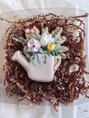 Floral Watering Can Cookie