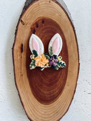 Floral Bunny Ears Cookie