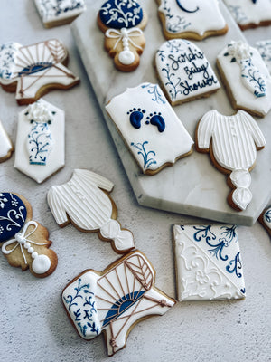 Blue Tile | Baby Shower Cookies