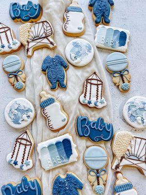 Blue Tones | Baby Shower Cookies