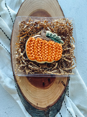 Knitted Pumpkin Cookie | Orange