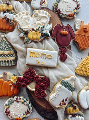 Hello Pumpkin Baby Shower Cookies