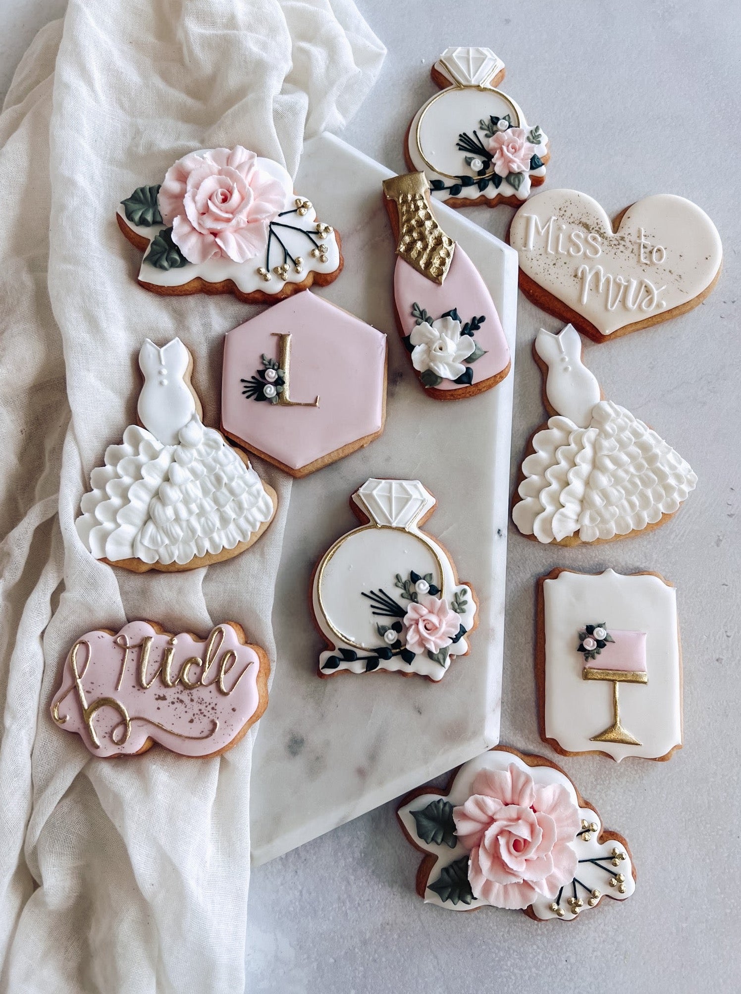 bridal shower wedding dress cookies Wedding Dress Sugar Cookies