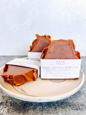 Sweet Vanilla Bean Soap Bar By SOAK