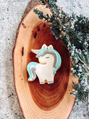 Winter Unicorn Cookie