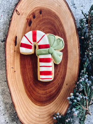 Candy Cane Cookie | Bow