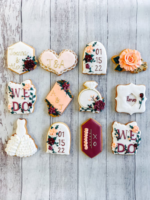 We Do! (w/ Date & Names) | Wedding Cookies