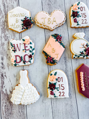 We Do! (w/ Date & Names) | Wedding Cookies