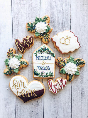 Jewel Tone Wedding Cookies
