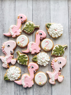 Dinos in Tutus | Birthday Cookies