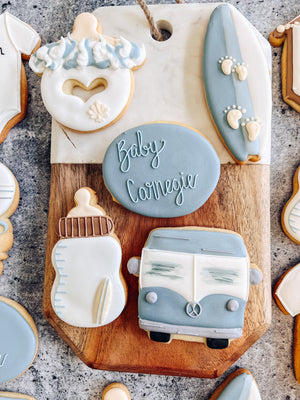 Surfer Babe | Baby Shower Cookies