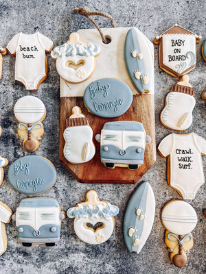 Surfer Babe | Baby Shower Cookies