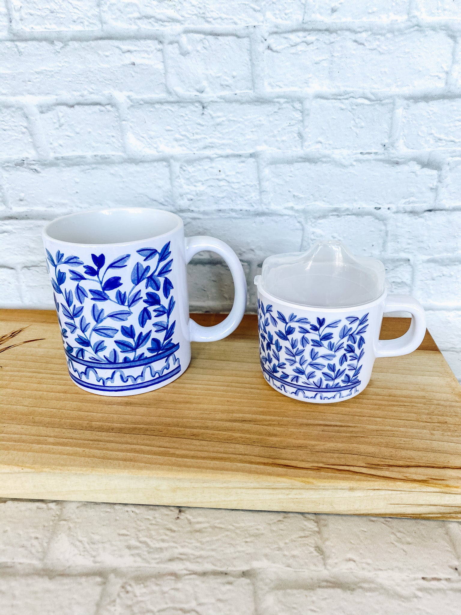 Blue and White Mama & Me Cup Set – Helmsie