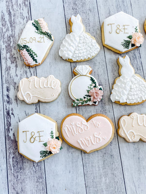Miss to Mrs. (w/ Date) | Engagement Cookies