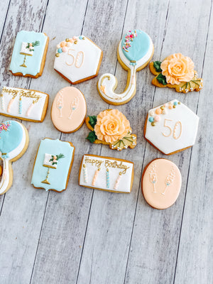 Floral Pastel Birthday Cookies (Any Age!)