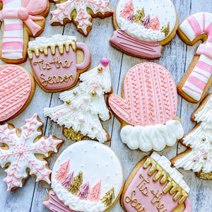 Pink Hues Holiday Cookies